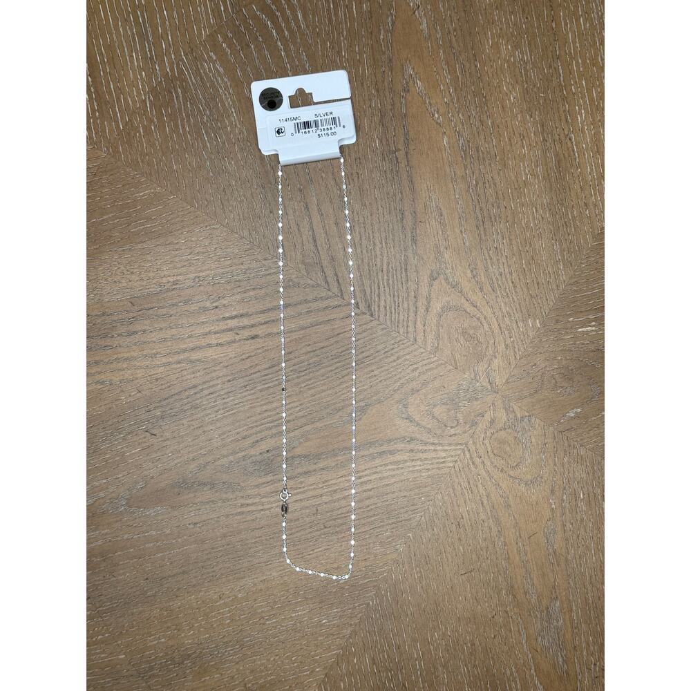 Giani Bernini Sterling Silver Beaded Chain Necklace 20” - Picture 2 of 4